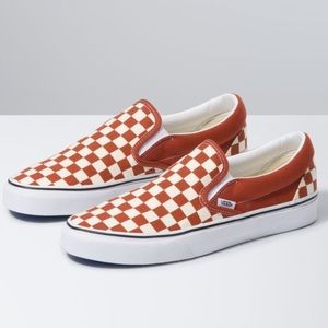 Vans Women’s Red Checkered Slip-Ons